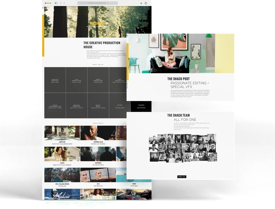 Website für The Shack